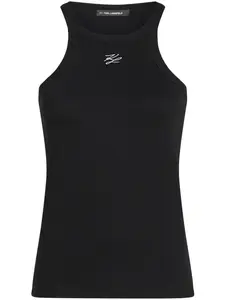 Топ Autograph без рукавов KARL LAGERFELD, черный