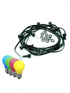 Satisfire Гирлянда для вечеринки в саду Illu 5 разноцветных светодиодных подвесных лампочек, 5 м, черная