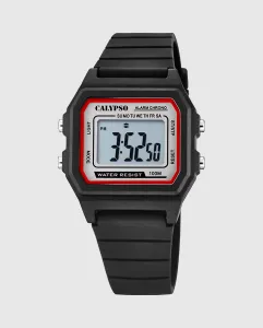 K5805/4 Digital Crush Черные резиновые мужские часы Calypso, черный