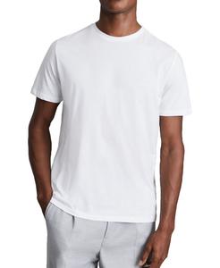 Мужская хлопковая футболка с круглым вырезом REISS, White