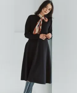 Элегантное трикотажное платье-клеш Suite, цвет Black [005]