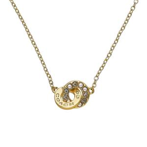 COACH Латунное ожерелье женское золотое