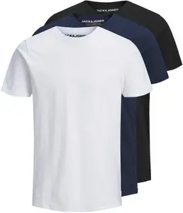 Рубашка с круглым вырезом Jack & Jones "JJJEORGANIC BASIC TEE SS O-NE 3PK MP NOOS", белый
