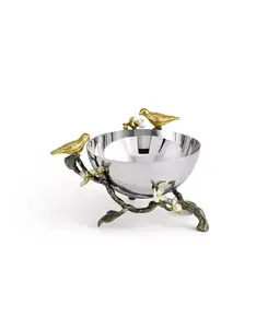 Ореховая чаша Lovebirds Michael Aram, silver