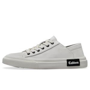 Кеды мужские, обувь для скейтбординга низкая белый Cabbeen