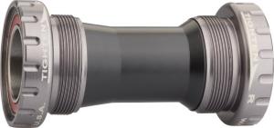 Нижний кронштейн BSA с внешней резьбой и радиально-упорными подшипниками для дорожных шатунов диаметром 22/24 мм Wheels Manufacturing, черный