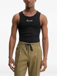 Майка в рубчик Msgm, черный