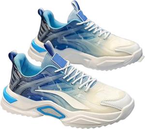 Мужские баскетбольные кроссовки; легкие нескользящие кроссовки для уличного спорта, дышащие теннисные кроссовки с амортизацией и обувь Generic, Blue-a