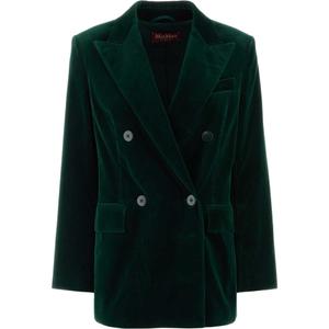 Двубортный жакет с длинными рукавами Max Mara Studio Digione Maxmara Studio, темный зеленый