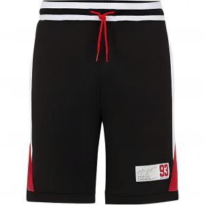 Хлопковые шорты HUGO BOSS с логотипом Dockey, черные