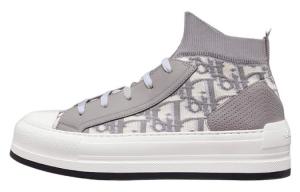 Платформенные кроссовки Walk'n'Dior мидтоп женские серые