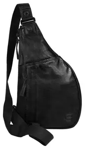 Сумка через плечо Spikes & Sparrow, натуральная кожа, черный
