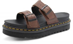 Dr. Martens Myles Black Brando Sandal, Dark Brown