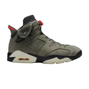 Кроссовки Air Jordan Travis Scott x Air Jordan 6 Retro 'Olive' Sample, зеленый