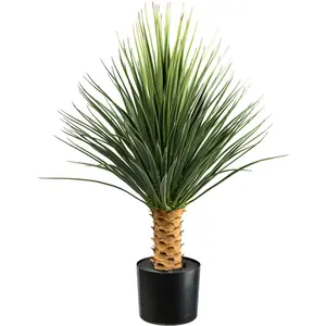 Креативное зеленое искусственное растение «Юкка Рострата на стволе», на стволе Creativ Green, цвет grün-grau