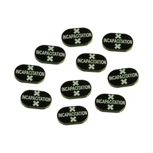 Жетоны недееспособности — черные, Tokens and Templates - Savage Worlds (Litko Aerosystems)