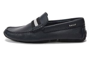 Мокасины женские BALLY с декоративной полоской, синий