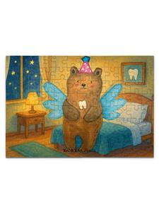 Mr. & Mrs. Panda Дизайн пазла «Медведь и Зубная фея» без надписей белым цветом