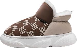 Зимние удобные хлопковые ботинки, теплые снежные сапоги, противоскользящие прогулочные туфли Generic, бежевый