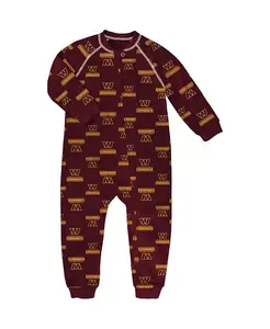 Джемпер Washington Commanders бордового цвета с принтом по всей длине и застежкой-реглан для малышей с застежкой-молнией Outerstuff