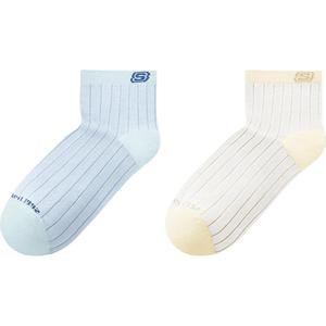 Sports Alliance Series носки женские 2 пары Skechers, ярко-белый/светло-голубой