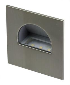 В упаковке 10 лестничных светильников теплого белого цвета IP44, матовый никель, квадратный. Trango, черный