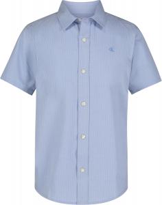 Рубашка Calvin Klein для мальчиков с короткими рукавами и застежкой на пуговицы, Micro Check Halogen