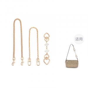 [T] Металлическая наплечная цепочка Coach для сумки через плечо продается отдельно Ремешок для сумки женский золотистый/белый Роскошный уход Мастерская Artisan Workshop [Сердце Черный Четырехлистный клевер Набор из трех элементов] Удлинительная цепь 15 с