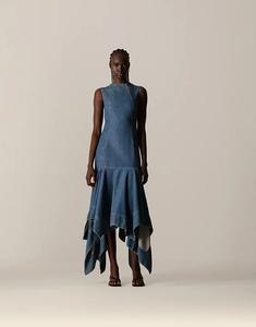 Платье миди ARRANGE квадратного кроя из денима