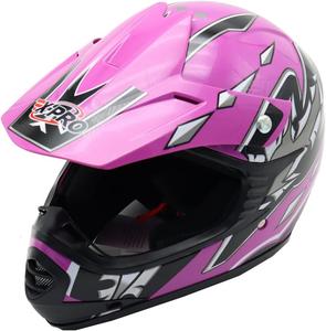 Шлем для мотокросса и бездорожья X-PRO, розовый