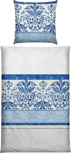 Постельное белье , синее, 1x 135x220 см + 1x 80x80 см Erwin Müller