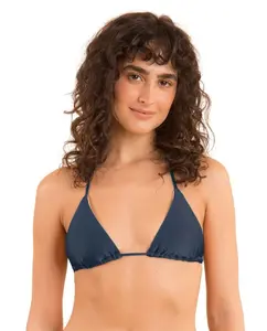 Однотонный лиф бикини с треугольными чашечками и мягкой подкладкой Río de Sol, темно-синий