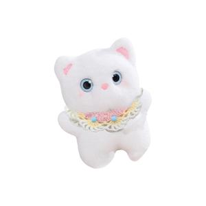 Healing Series разноцветные милые куклы-котята с слюнявчиком плюшевые куклы высота 35см 77 SEVEN DREAM, кремовый