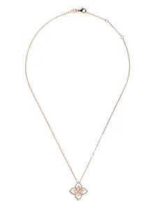 Колье Princess Flower с подвеской из розового золота с бриллиантами Roberto Coin, розовый