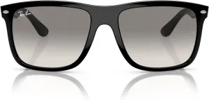 Женские солнцезащитные очки Ray-Ban RB4547F Boyfriend Two с низкой переносицей, квадратной формы, Black/Clear Gradient Grey