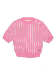 Трикотажный топ в полоску Marni Kids, розовый
