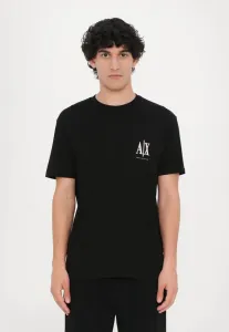 Футболка стандартного кроя, базовая футболка Armani Exchange, Black