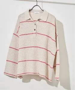 Пуловер с воротником-поло из смеси бумажной пряжи Journal Standard, цвет Beige A