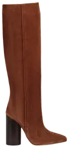 Женские замшевые сапоги до колена Ferragamo Pampero, бежевый цвет