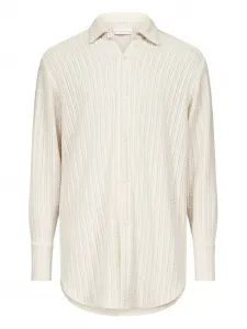 Рубашка с плетеной отделкой Ludovic de Saint Sernin, нейтральный