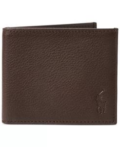 Мужской бумажник из шагреневой кожи Polo Ralph Lauren, коричневый