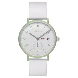 Disney Женские часы с кварцевым механизмом на силиконовом ремешке и белым циферблатом