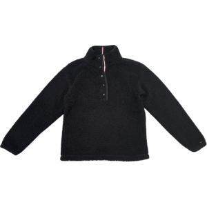 Пальто женское с бархатистой текстурой Tommy Hilfiger, черный