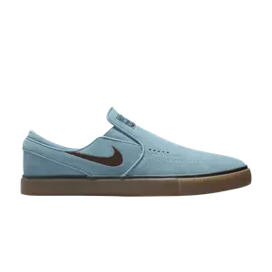 Шлепанцы Nike Zoom Stefan Janoski+ Slip SB Denim Turquoise, бирюзовый