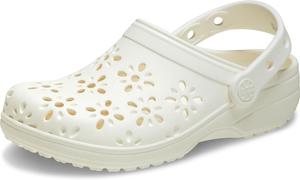Детские кроксы Crocs с классическим цветочным дизайном, Chalk
