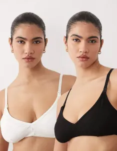 Набор из 2 бюстгальтеров для кормления Mamalicious Maternity 2, белый и черный