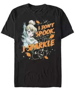 Футболка с коротким рукавом Disney мужская Peter Pan Tinker Bell Spook and Sparkle Fifth Sun, черный