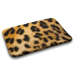 Коврик для ванной Tulup Leopard, 90x1x90 см, желтый