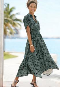 Платье макси LASCANA, зеленый