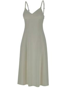 Платье миди со шнуровкой Elisabetta Franchi, белый